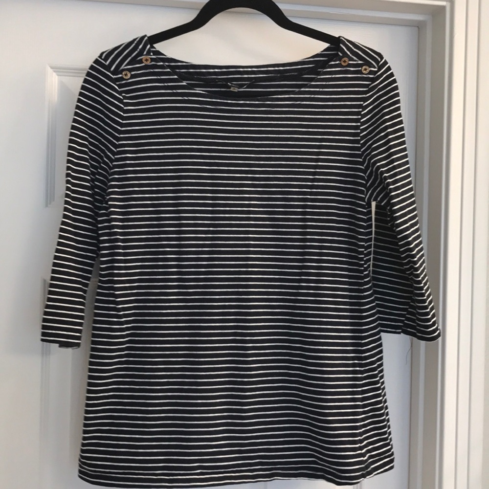 41Hawthorn, navy striped top, medium